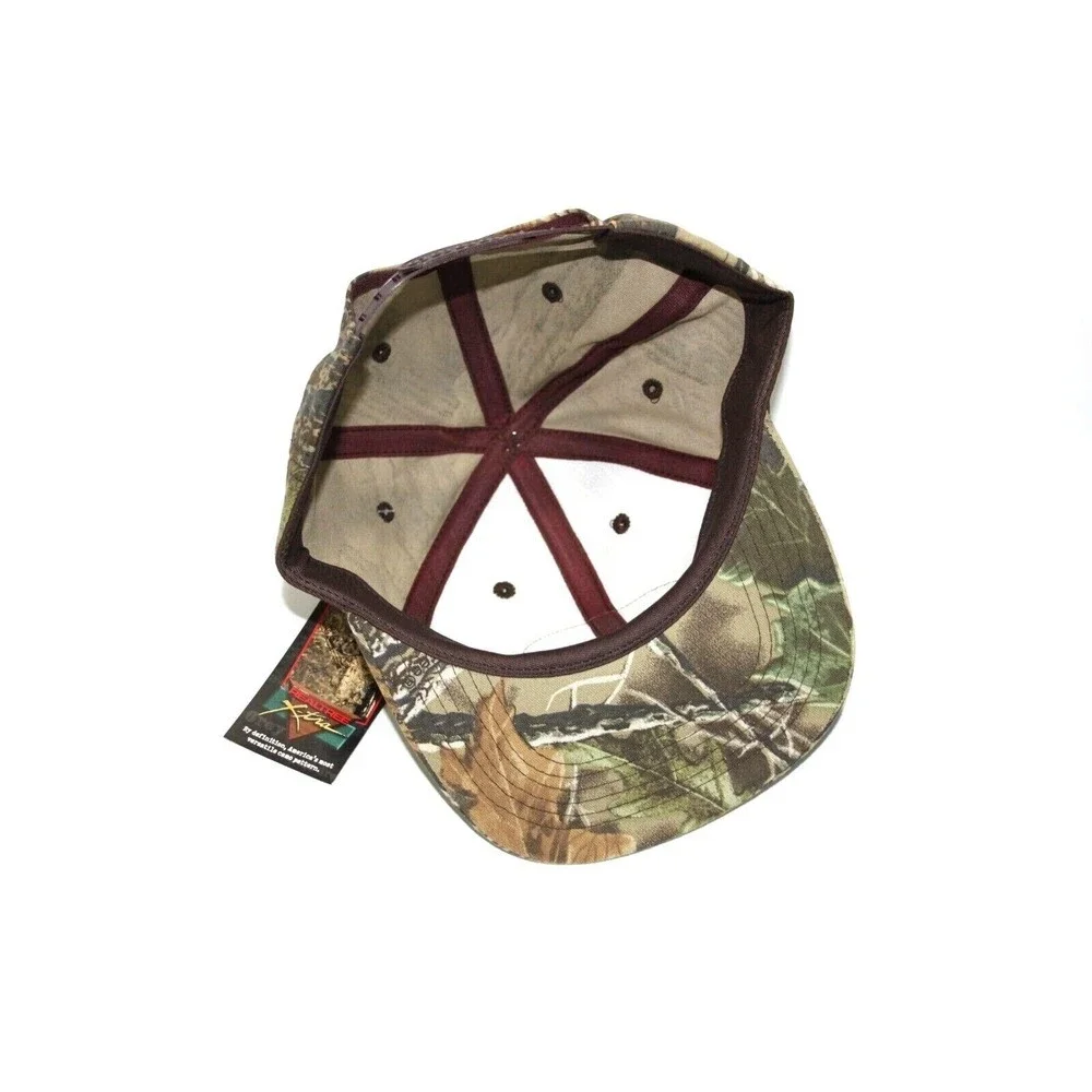 New Miller High Life Beer Leather Patch Realtree Camouflage Adjustable Hat Cap